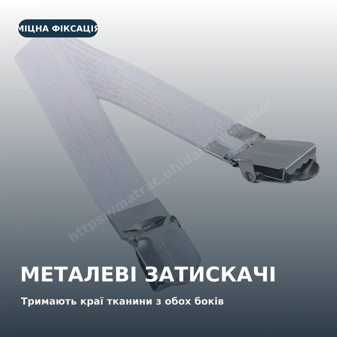 Металеві затискачі білого тримача крупним планом